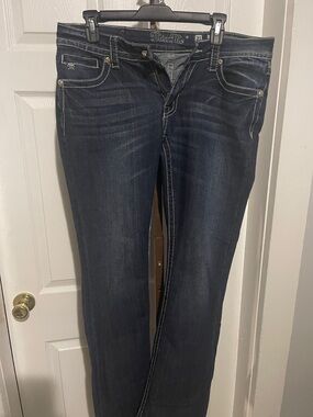 Miss Me Indigo Bootcut Jeans with Contrast Stitching